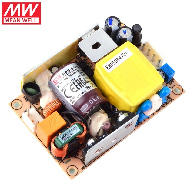 Mean Well Original RPS-65-12 65W 12V 5.42A DC Green Medical Power Supply with 100W Output Power and 10A Output Current