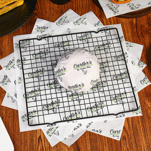 Tùy chỉnh in cấp thực phẩm bánh hamburger bánh mì Deli mỡ bằng chứng bánh sandwich Burger giấy gói không thấm mỡ với logo in - Product Image 5