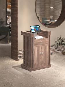 Escritorio de recepción retro Mini bar simple para centro de salud <span class=keywords><strong>Casa</strong></span> de té Inspirado Nuevo Mostrador de cajero antiguo - Product Image 4