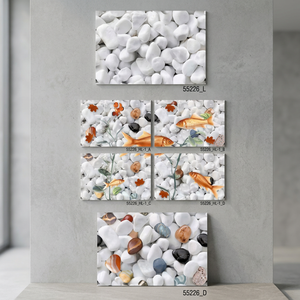 Pebble and Sand Stone Design Carreaux muraux en céramique glaçure numérique 300x450mm 30x45cm 12x18 pour salle de bain et intérieur de toilette - Product Image 2