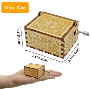 Carillon in legno a manovella, adatto ai bambini per suonare musica come regali di compleanno e di festa - Product Image 4