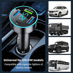 <span class=keywords><strong>Cargador</strong></span> de coche rápido de <span class=keywords><strong>4</strong></span> puertos actualización voltímetro pantalla USB <span class=keywords><strong>cargador</strong></span> de coche carga teléfono de coche <span class=keywords><strong>cargador</strong></span> de teléfono móvil para iPhone 15 Samsung - Product Image 2