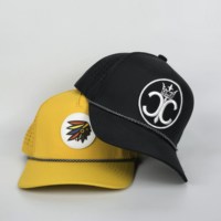 Chapeau de soleil 6 panneaux sur mesure, haute qualité, séchage rapide, perforé, en tissu Oxford, visière incurvée, logo imprimé, respirant pour la course