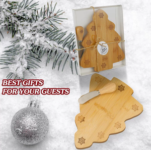 Planche à fromage personnalisable en forme de sapin de Noël, plateau à charcuterie en bambou gravé pour cadeaux de fêtes personnalisés - Product Image 3
