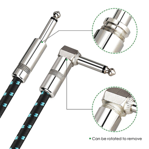 สายเคเบิลกีตาร์แบบตรง 3 เมตร หัวต่อแบบ Right Angle 14 นิ้ว TS - Product Image 4
