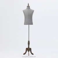 Costume Demi-Corps de Luxe Mannequin à Bras Flexibles Mannequin pour Hommes Magasin Gris Costume pour Hommes Mannequin pour le Haut du Corps pour Hommes