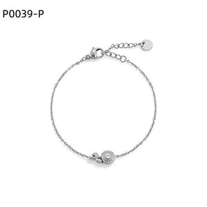 Amy Amy Fashion <b>Bracelet</b> 925 Silver Rhodium Plated Crystal <b>Ball</b> Minimalist Chain <b>Bracelet</b> for Women Everyday Wear - Product Image 1