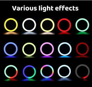 Anneau lumineux Seming RGB de 18 pouces, design pliable <span class=keywords><strong>pour</strong></span> <span class=keywords><strong>Tik</strong></span> <span class=keywords><strong>Tok</strong></span>, lampes annulaires de 45 cm, télécommande, anneau lumineux LED RGB avec trépied de 2,1 m - Product Image 2
