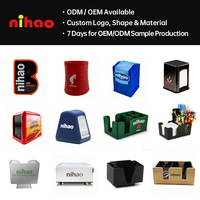 NIHAO Distributeur de mouchoirs en plastique personnalisé pour la décoration de tables de café, restaurant, bar et la publicité de marque