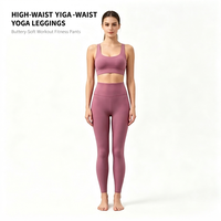 Yoga-Hose mit hoher Taille für Damen, nahtlos, schnell trocknend, atmungsaktiv, elastische Leggings, Pilates, Fitness, Übung, Sport, Laufen, Gym