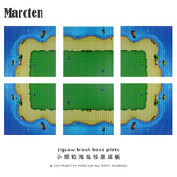 Plaque de base pour blocs de construction 32x32, composition 32*32, petite plaque de construction pour mur de blocs, scène d'île DIY pour jouets d'enfants