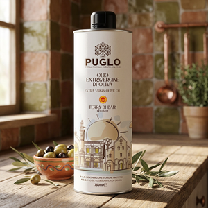 น้ำมันมะกอกบริสุทธิ์พิเศษ PUGLO 750 มล. DOP Terra Di Bari Bitonto น้ำมันปรุงอาหารสกัดเย็นจากอิตาลี - Product Image 2