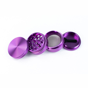 Green Aluminum Alloy 4-Piece <b>Herb</b> <b>Grinder</b> Round Simple Style Metal Spice <b>Grinder</b> 63mm Portable Dry <b>Herb</b> <b>Grinder</b> - Product Image 2