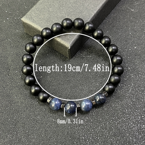Bracelet Unisexe Motivationnel en Obsidienne Mate avec Carte de Vœux – Bijou Spirituel d'Encouragement - Product Image 6