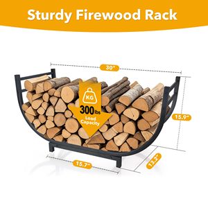 Soporte de almacenamiento de madera personalizado al por mayor estante de leña fácil interior de <span class=keywords><strong>metal</strong></span> para exteriores a la venta - Product Image 2