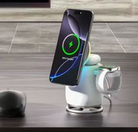 Multifunktionaler Kabelloser Lade-Lautsprecher Fünf-in-Eins mit Faltbarem Magnetischem Kabellosen Ladegerät für Mobiltelefone