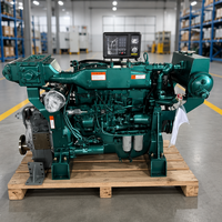 Moteur diesel marin refroidi à l'eau de mer et anti-brouillard salin de 100 CV, 120 CV, 150 CV, 180 CV, 200 CV, 300 CV avec boîte de vitesses pour la navigation