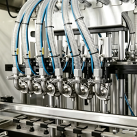 Máquina de Llenado de Líquidos de Acero Inoxidable de Grado Alimenticio para Aceite Comestible, Aceite de Oliva, Aceite de Sésamo, Vinagre, Salsa de Soja