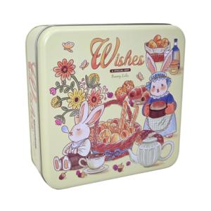 Stock Square Tin <b>Box</b> Food Grade <b>Empty</b> Metal Tin Container Custom Printed Square Tin Can For Candy Cookie <b>Gift</b> Packaging - Product Image 3