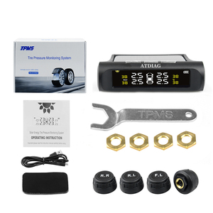 Sistema de monitor de alarma de presión de neumáticos de coche TPMS inteligente, pantalla de 4 sensores, advertencia de temperatura de presión de neumáticos inteligente Solar - Product Image 2