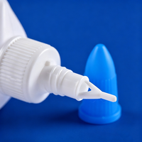Bouteille de colle en plastique HDPE personnalisable avec bouchons à vis bleus, de 120 ml à 1000 ml, flacon vide à presser pour impression, emballage