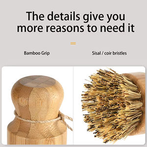 Best Seller Lightweight <b>Wooden</b> Dish <b>Brush</b> Eco-friendly Kitchen Nylon Handle <b>Brushes</b> - Product Image 4