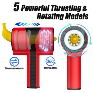 Dubbele Aparte Mouw Multi Frequentie Telescopische Roterende Trillingen Mens Penis Stroker Handheld Automatische Mannelijke Masturbatie Cup - Product Image 2