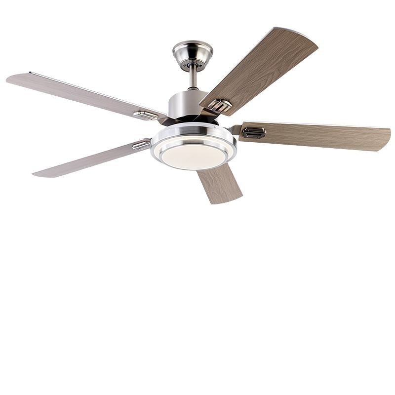 Wooden 52 Inch 5 Blade Decorative Led Light Remote Contrnl DC Ceiling Fan Lamp