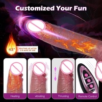 Upgrade US European Bestseller New Electric Big Dildo Vibrierende Heizung Teleskop Weiblicher Penis Weiblicher Sex Big Dildo Großhandel