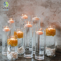 Bougies chauffe-plat personnalisées avec logo, pots en verre transparents, lanternes et pots de mariage, structure creuse pour la décoration