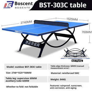 Table de <span class=keywords><strong>ping</strong></span>-<span class=keywords><strong>pong</strong></span> standard professionnelle personnalisée avec revêtement résistant aux intempéries - Product Image 3