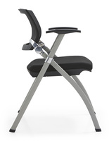 Chaise de bureau ergonomique à hauteur réglable au design moderne, chaise pliante en métal à dossier en maille pour salle de conférence, mobilier de salle de réunion