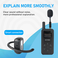 Système de guide touristique sans fil Museum Factory 1 émetteur et 1 récepteur avec base de chargement Walkie Talkie Headset
