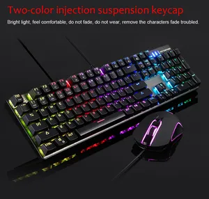 Motospeed CK888 RGB ПК клавиатура мышь геймерская комбинированная игровая клавиатура и мышь комплект с мышью