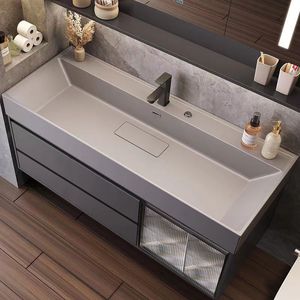 ตู้ห้องน้ำพร้อมอ่างล้างหน้าแบบรวมในตัว - Product Image 2