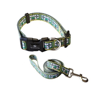 Fiable de lujo despojado estilo Collar de perro y correa Collar de mascotas con hebilla de plástico - Product Image 6