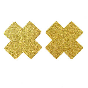 Patch mamelon jetable à paillettes croisées poudre clignotante Patch mamelon sexy anti-éblouissement - Product Image 3