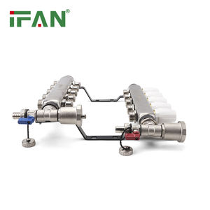 Легкая установка, гидравлический коллектор 3/4 ", коллектор из нержавеющей стали для систем напольного отопления - Product Image 4