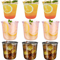 Livraison rapide, gobelet transparent à fond plat personnalisé en PET PP de 12 oz, gobelet jetable pour café, jus, smoothie, gobelet à bulles en forme de U avec couvercle