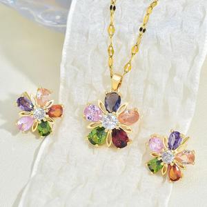 <span class=keywords><strong>ชุด</strong></span>เครื่องประดับสร้อยคอและต่างหูแฟชั่น - Product Image 5