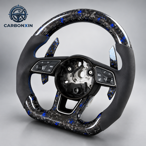 Volante de Fibra de Carbono Personalizado para Audi Q5 B9 R8 A5 SQ5 Q7 Q8 C8 A7 RS6 C8 RSQ8 R S Line RS A3 A4 A6 C6 B8 C7 A8L RS5 - Product Image 3
