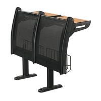 Sièges de salle de conférence modernes en alliage d'aluminium avec tablette d'écriture Bureau fixe et chaise pour auditorium scolaire