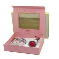 Scatola Personalizzata per Confezionamento di Torte, Pasticcini, Caramelle, Cioccolatini e Macaron, Scatola Regalo in Carta Laminata con Finestra Trasparente in Plastica