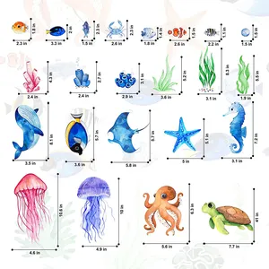 Ocean Fish Verwijderbare Badkamer Slaapkamer Glow In Dark Kids Home Decoration Muurtattoo Stickers