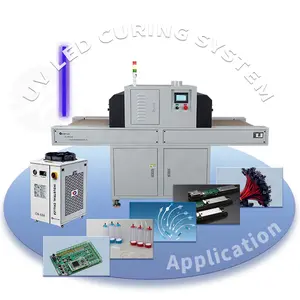 Équipement de polymérisation uv nouvelle technologie Vente d'usine machine de polymérisation led uv séchoir tunnel avec bande transporteuse pour séchage de la colle et de l'encre UV