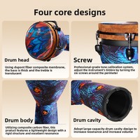 African Drum Adjustable Tone Large 10/12 Inch Adult Beginner Hand Beat Drum High-end Professional Percussion Instrument