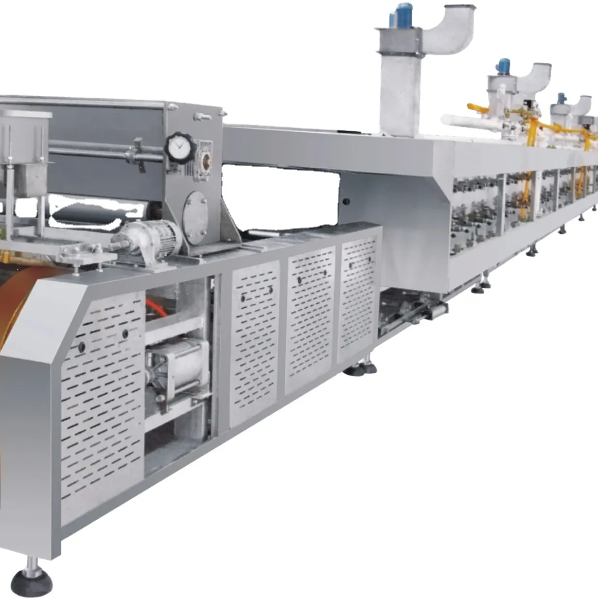 Grote Capaciteit Laag Roltaart Productielijn Zwitserse Roll Cake Maken Machine 500Kg