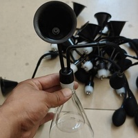 Flacons testeurs en verre de 80 ml à double paroi en laiton pour parfums, huiles essentielles et café