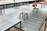 Marches d'escalier en acier inoxydable galvanisé à pression, type T1 sans nez de marche, pour bâtiment commercial