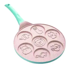 7 aluminum frying cake pan cups baking pans with animals break life with induction bottom smile face pan for egg pancake